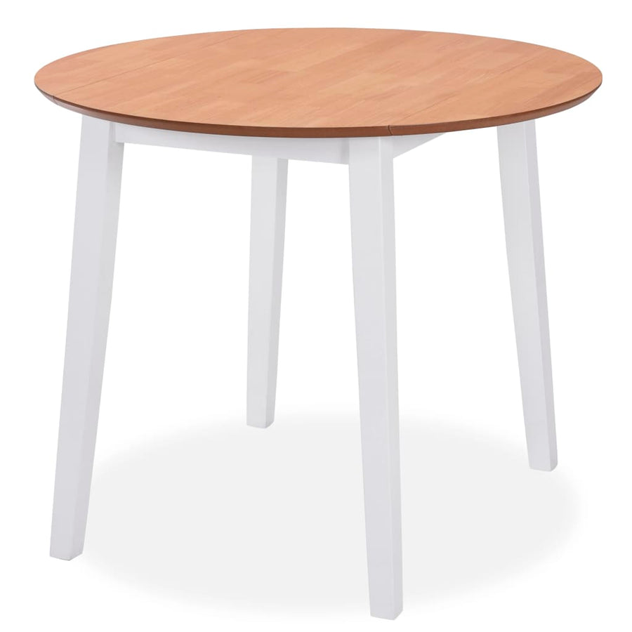Eetkamerset Mdf En Rubberwood Wit -Delig 5