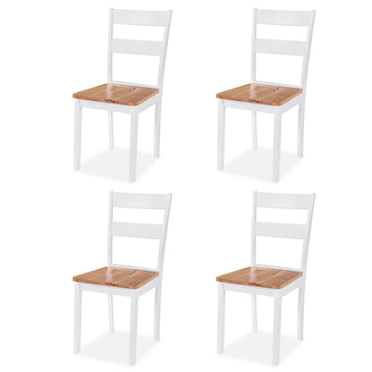 Eetkamerset Mdf En Rubberwood Wit -Delig 5