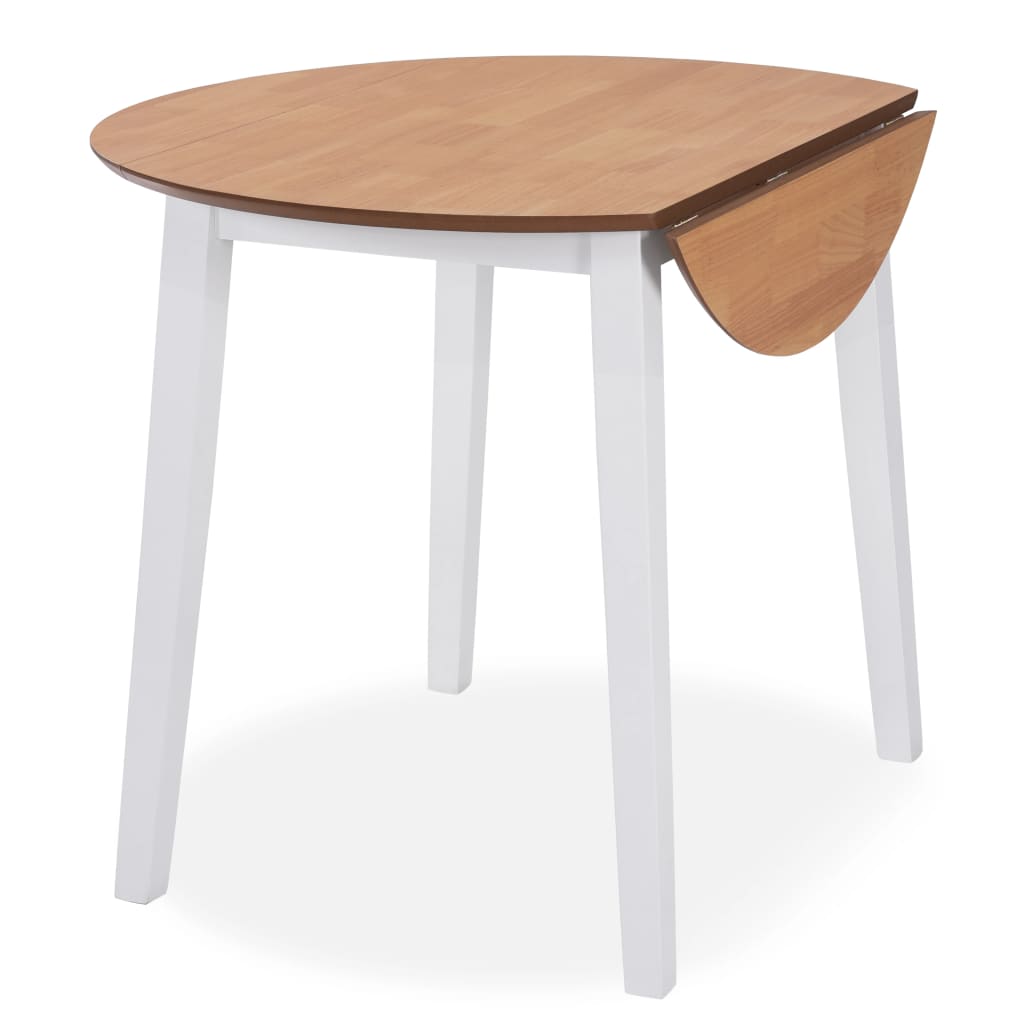 Eetkamerset Mdf En Rubberwood Wit -Delig 5