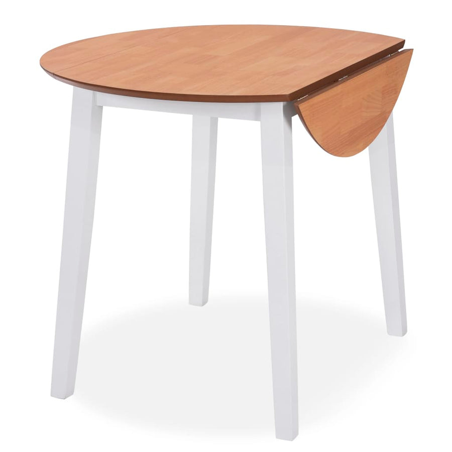 Eetkamerset Mdf En Rubberwood Wit -Delig 5