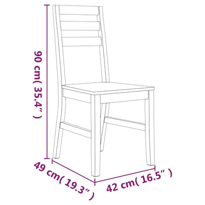 Eetkamerstoelen Massief Acaciahout 4