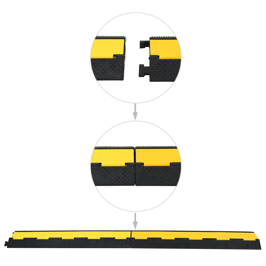 Kabelbeschermer Drempel 2 Tunnels 0,5 Cm Rubber 1 101.5 x 24.5 x 4.7 cm
