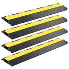 Cable protector ramps 2 tunnels 101.5 cm rubber 4 pcs