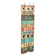 Wandkapstok 120x40 cm met 6 haken MDF
