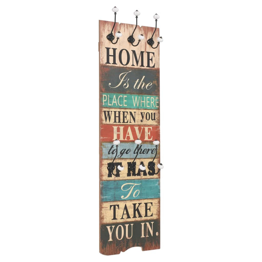 Wandkapstok Met 6 Haken 20X40 Cm Home Is