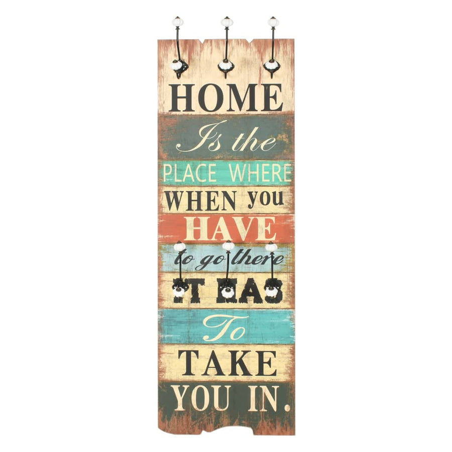 Wandkapstok Met 6 Haken 20X40 Cm Home Is
