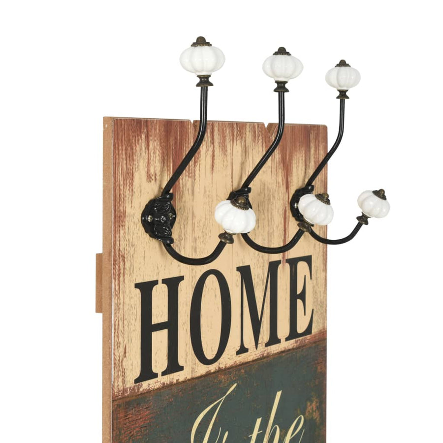 Wandkapstok Met 6 Haken 20X40 Cm Home Is