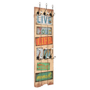 Wandkapstok 120x40 cm met 6 haken MDF