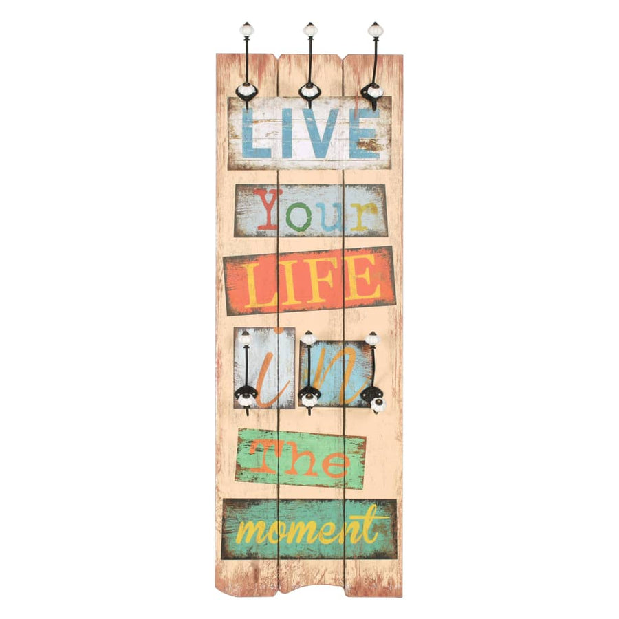 Wandkapstok Met 6 Haken 20X40 Cm Live Life