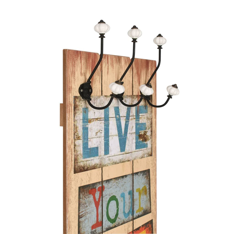 Wandkapstok Met 6 Haken 20X40 Cm Live Life