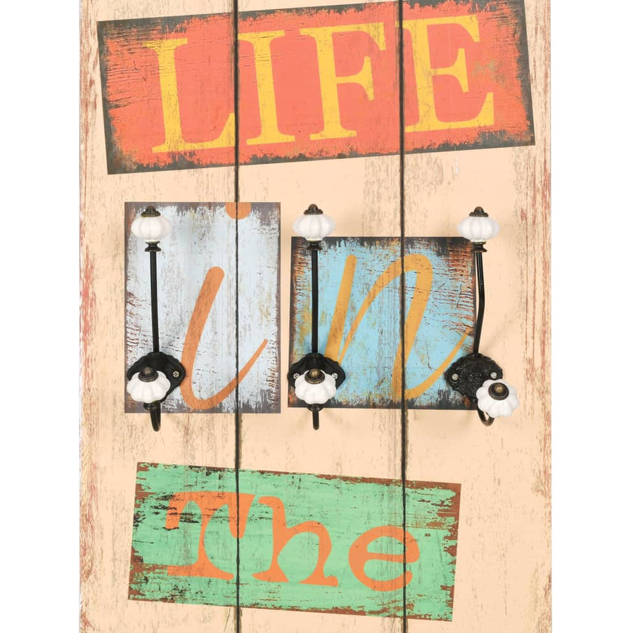 Wandkapstok Met 6 Haken 20X40 Cm Live Life