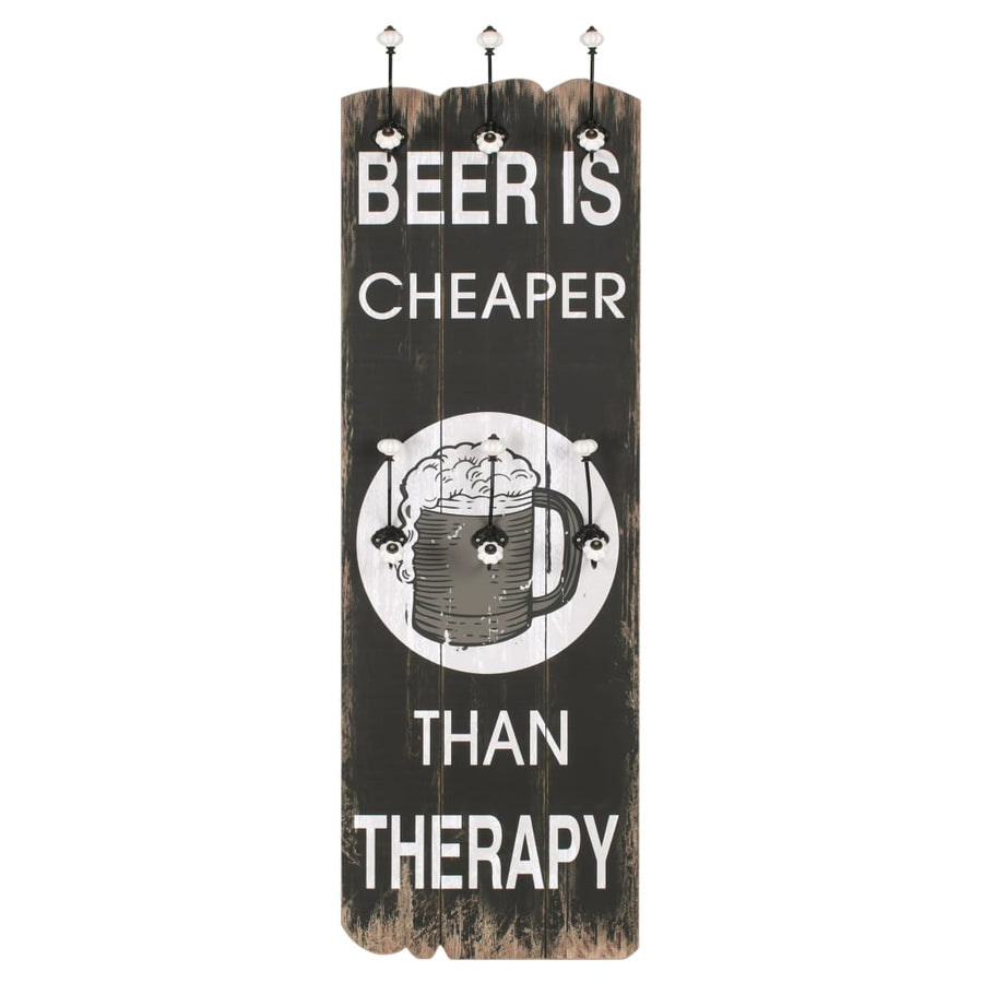 Wandkapstok Met 6 Haken 120X40 Cm Beer Cheaper