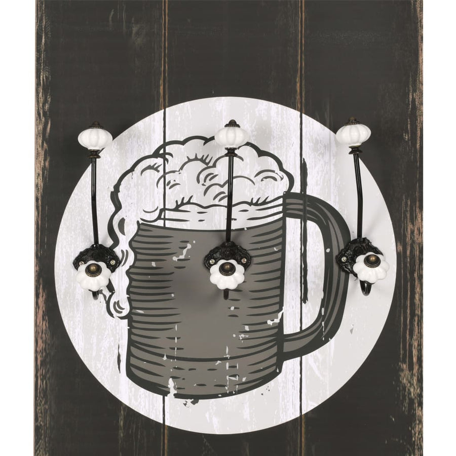 Wandkapstok Met 6 Haken 120X40 Cm Beer Cheaper