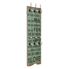 Wall coat rack with 6 hooks HAPPY LOVE 120x40 cm
