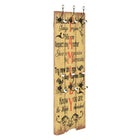 Wall coat rack with 6 hooks FAMILY 120x40 cm