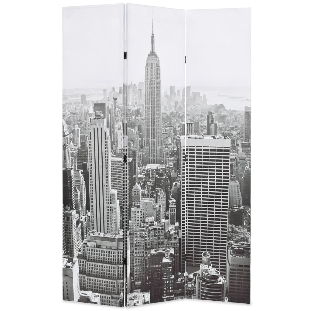Kamerscherm New York Bij Daglicht 120X170 Cm Zwart En Wit 120 x 170 cm