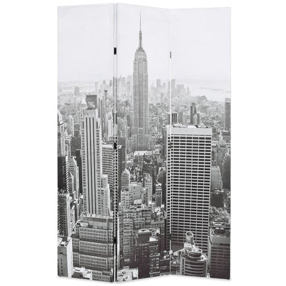 Kamerscherm New York Bij Daglicht 120X170 Cm Zwart En Wit 120 x 170 cm