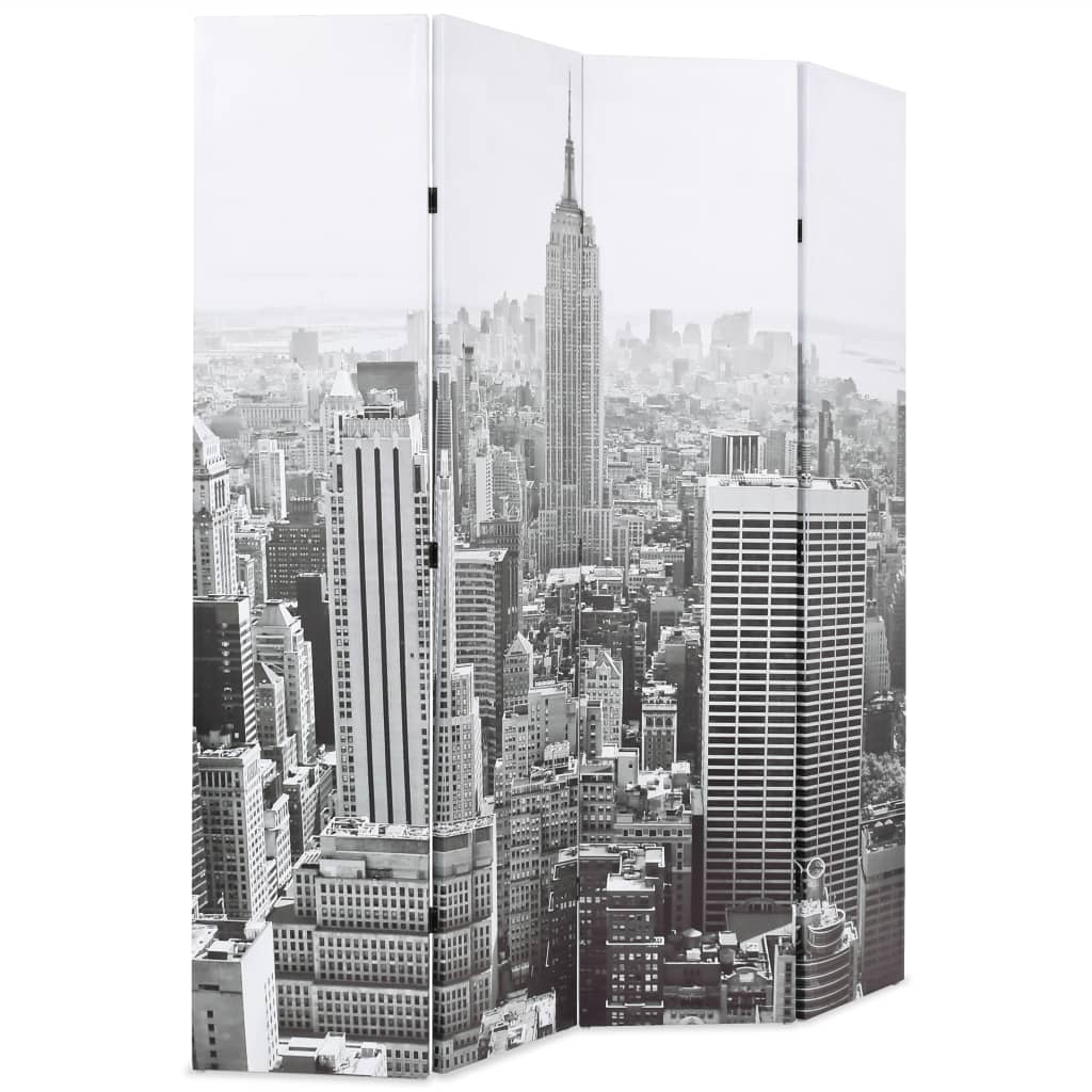 Kamerscherm New York Bij Daglicht 160X170 Cm Zwart En Wit