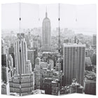 Kamerscherm 200x170 cm New York zwart wit