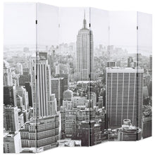 Kamerscherm New York Bij Daglicht 228X170 Cm Zwart En Wit 228 x 170 cm