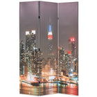 Kamerscherm 120x170 cm New York bij nacht inklapbaar
