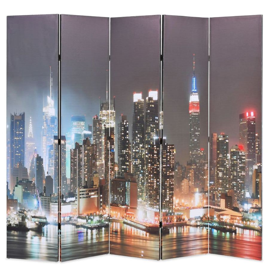 Kamerscherm Inklapbaar New York Bij Nacht 200X170 Cm 200 x 170 cm