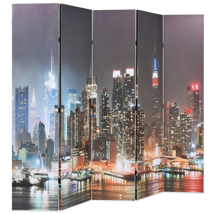 Kamerscherm Inklapbaar New York Bij Nacht 200X170 Cm 200 x 170 cm