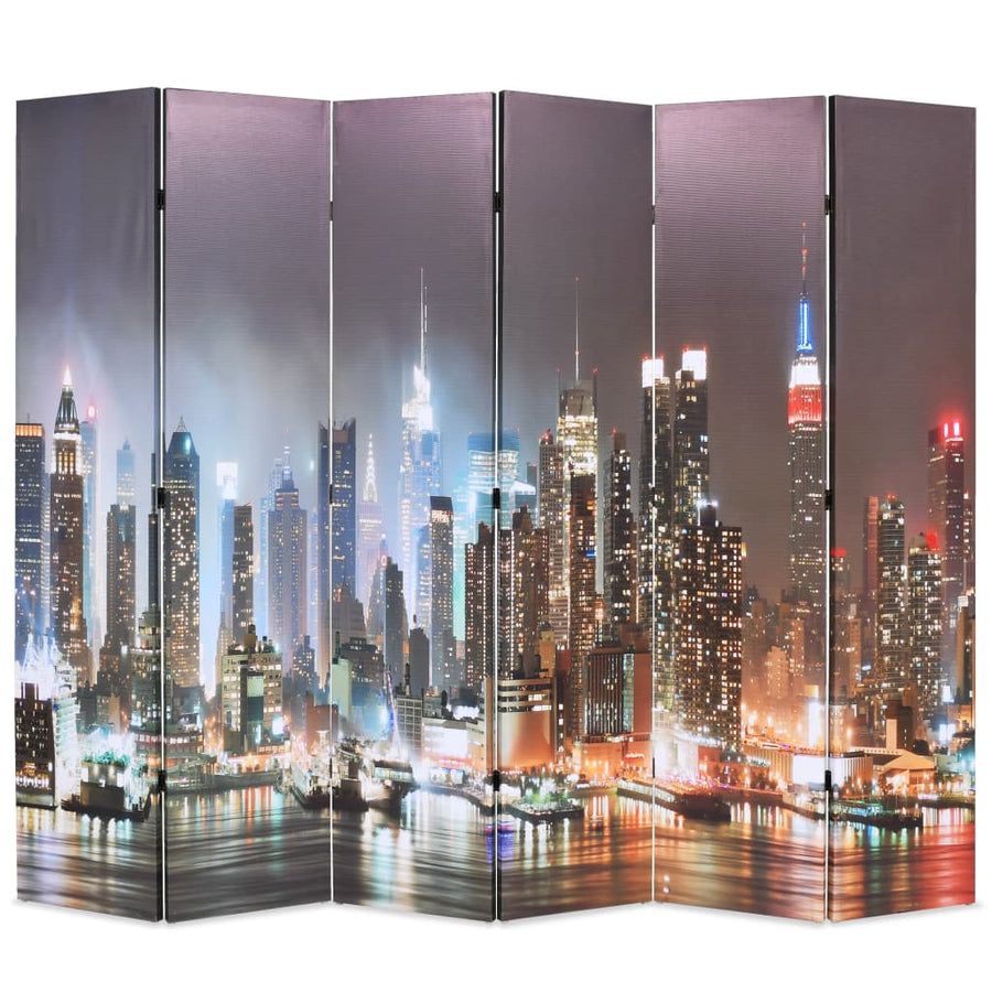 Kamerscherm Inklapbaar New York Bij Nacht 228X170 Cm 228 x 170 cm