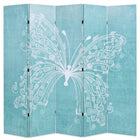 Room divider foldable butterfly 200x170 cm blue