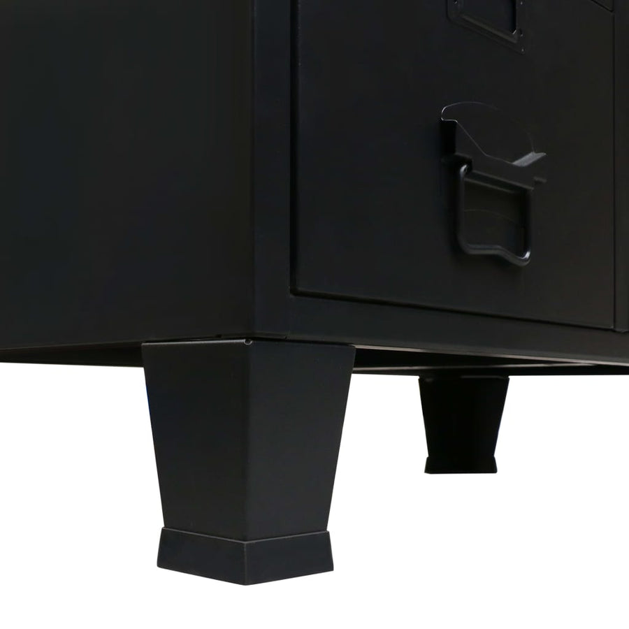 Kledingkast Industriële Stijl 67X35X07 Cm Metaal Zwart