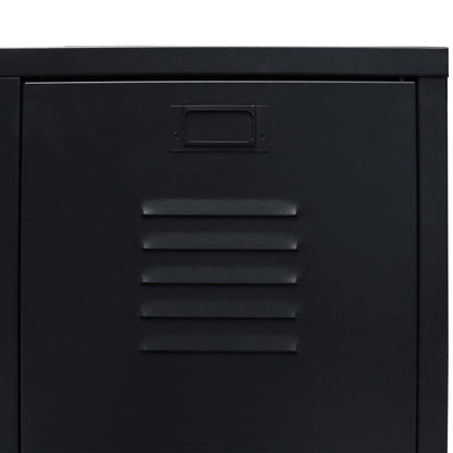 Kledingkast Industriële Stijl 67X35X07 Cm Metaal Zwart