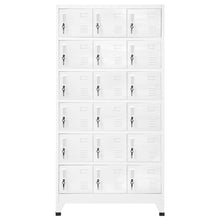 Lockerkast met 18 vakken 90x40x180 cm metaal Grijs