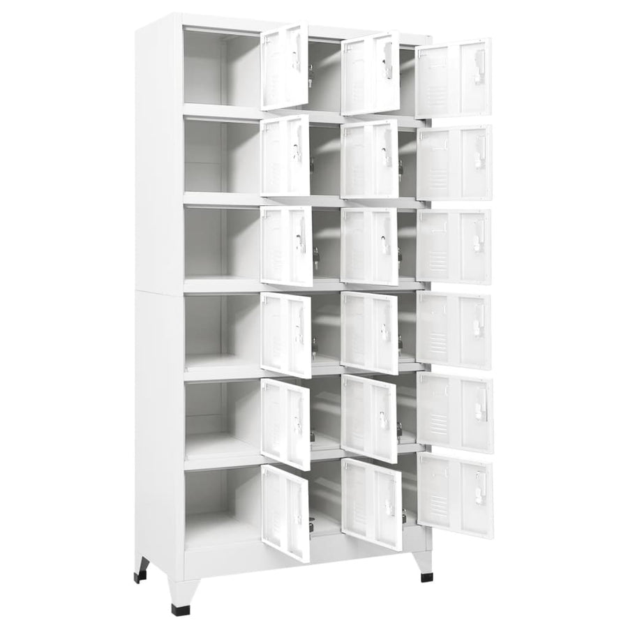 Lockerkast met 18 vakken 90x40x180 cm metaal Grijs