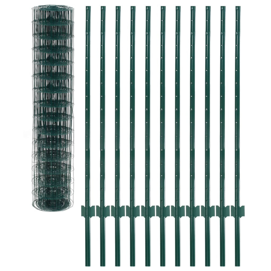 Euro hek 20x1,2 m staal groen 20x1.2m/76x63mm