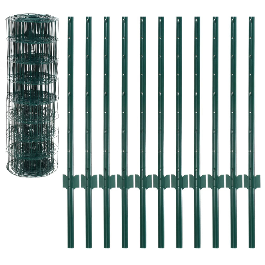 Euro hek 20x0,8 m staal groen 20x0.8m/100x100mm