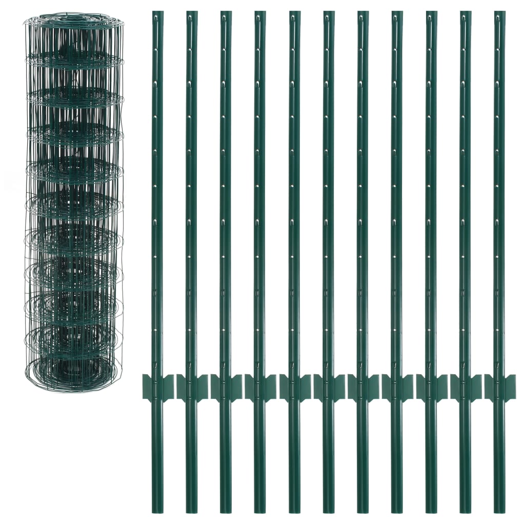Euro hek 20x1 m staal groen 20x1m/100x100mm
