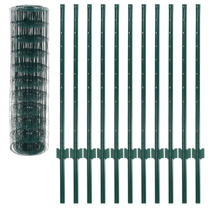 Euro hek 20x1 m staal groen 20x1m/100x100mm