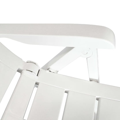 Tuinstoelen Verstelbaar Kunststof 2 Wit