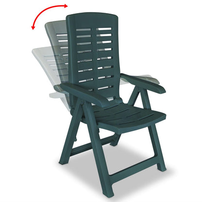 Tuinstoelen Verstelbaar Kunststof 2 Groen