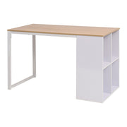 Schrijftafel 120x60x75 cm eikenkleur wit