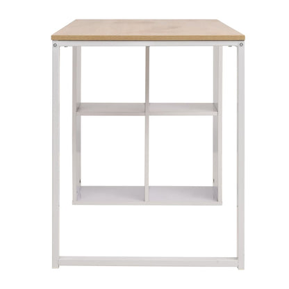 Schrijftafel 120X60X75 Cm Eikenkleur En Wit
