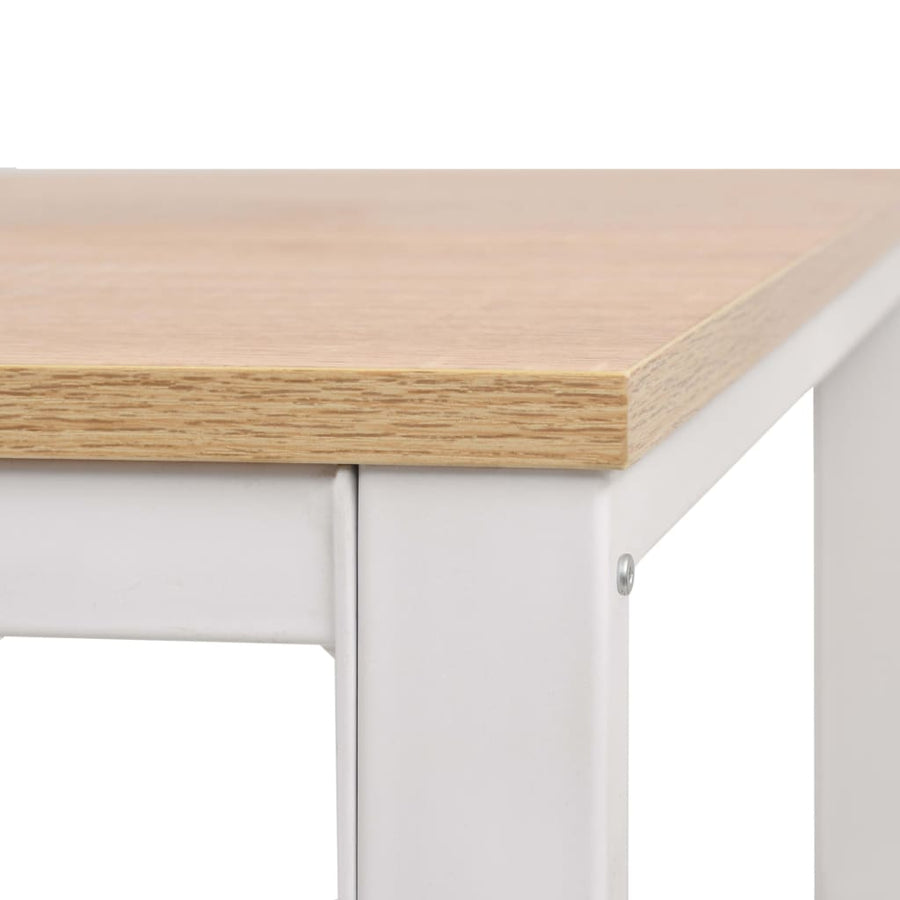 Schrijftafel 120X60X75 Cm Eikenkleur En Wit