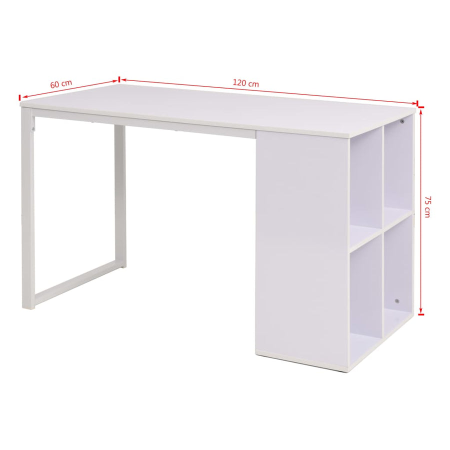 Schrijftafel 120X60X75 Cm Wit