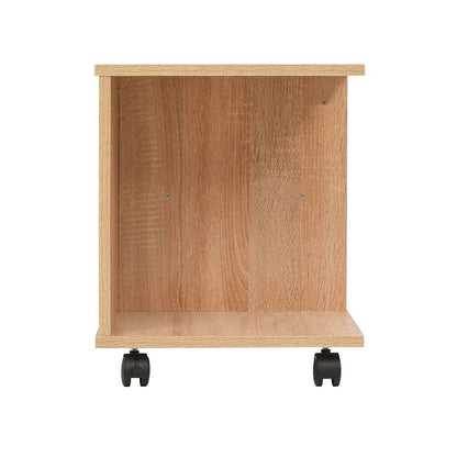 Plankenkast Verrijdbaar 50X35X42 Cm Eikenkleur