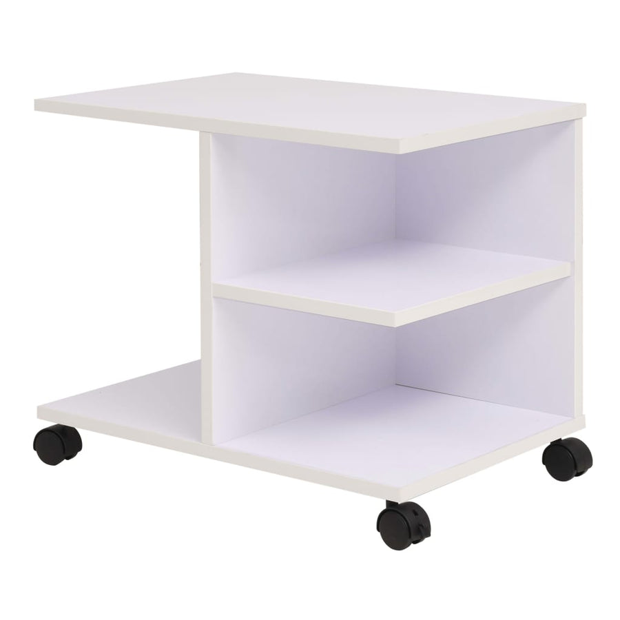 Plankenkast Verrijdbaar 50X35X42 Cm Wit
