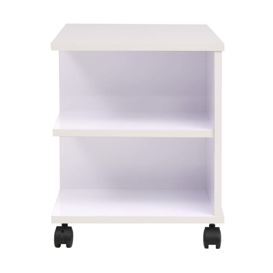 Plankenkast Verrijdbaar 50X35X42 Cm Wit