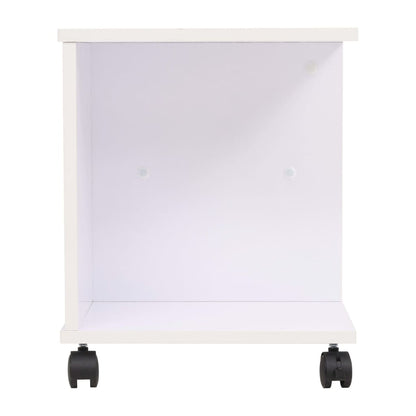 Plankenkast Verrijdbaar 50X35X42 Cm Wit