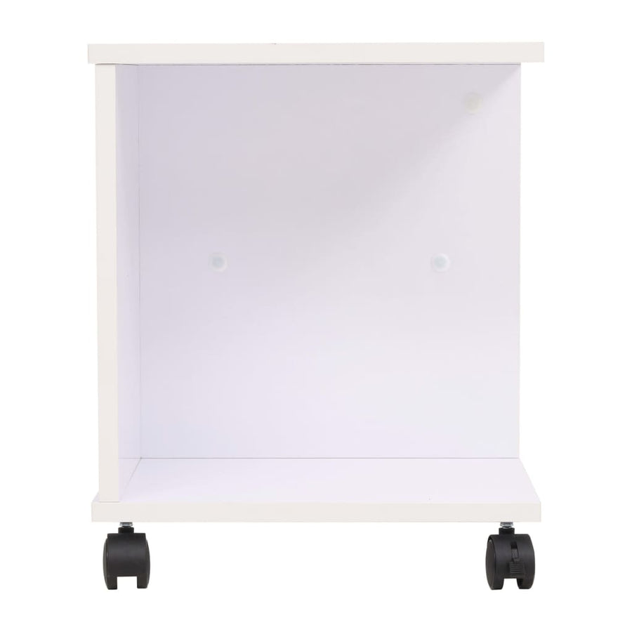 Plankenkast Verrijdbaar 50X35X42 Cm Wit