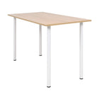 Dining table 120x60x73 cm oak and white