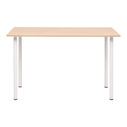 Eettafel 120X60X73 Cm Eikenkleur En Wit